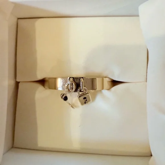 Fendi Gold Charm Key Bangle Bracelet - Picture 6 of 7